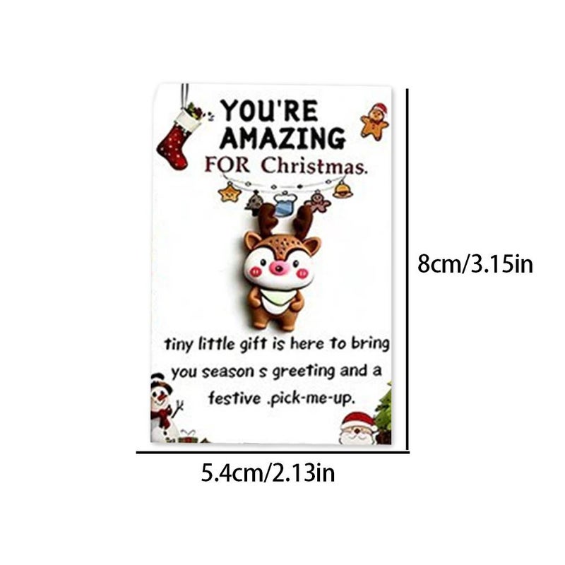 Christmas Pocket Hug, 10pcs Christmas Greeting Cards, Pocket Hugs, Xmas Note Cards for Coworker Employee Family Friends (F) - Image 3